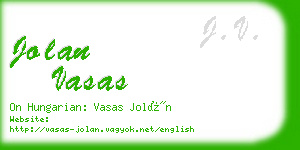 jolan vasas business card